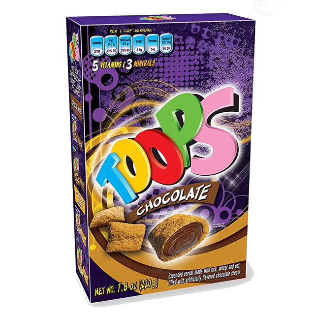 TOOPS RELLENO DE CHOCOLATE 12 X 220 GR (7.8 OZ)*