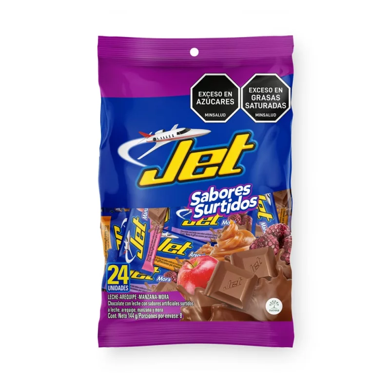 CHOCOLATINA JET Surtida 24 X 24 UNID  X144 gr*