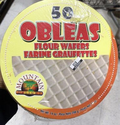 [HDD-SH1] OBLEAS MOUNTAIN DELIGHT (Waffers) 8 PKGS X 50 UNI X  14  (398 GRS)