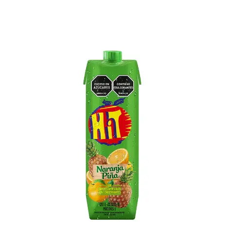 Hit jugo naranja piña  tetra 12( 33.8 oz/ 1.000 ML)*
