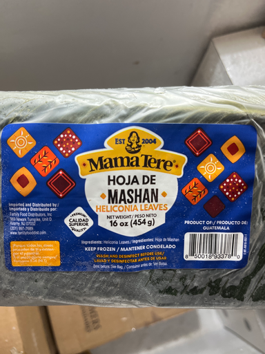 Mama Tere Hoja de Mashan(Frozen)12/16 oz(454 GR)
