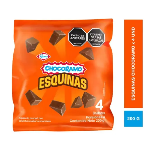 Chocoramo Esquinas  8 Packs X 4 Und X 200 gr*