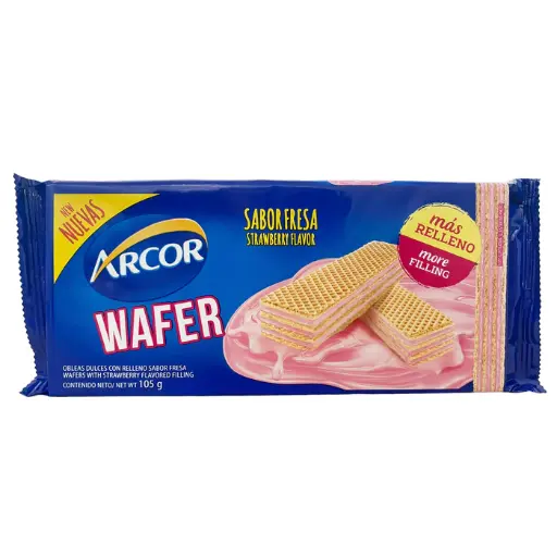 Arcor Galletas Wafer (Fresa) 48 X105 gr*