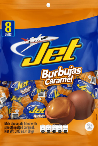 Chocolate Jet Borbuja Caramel 24 Display X8 und X 108 gr*